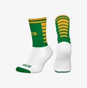 KCS 3D Ankle Socks - White / Green / Gold image