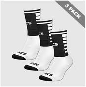 Scoil Dara Kilcock Pack of 3 KCS 3D Ankle Socks - White / Black