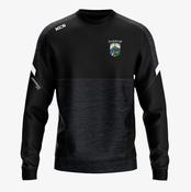 Moate ALL Whites GAA KCS Helios Crew Neck Top - Black / Black / White image