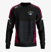 Mullingar Cricket Club KCS Helios Crew Neck Top - Black / Maroon / White