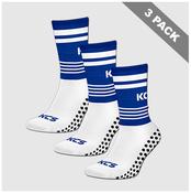 Glen Rovers Antrim Pack of 3 KCS SideStepz Grip Socks - White / Royal