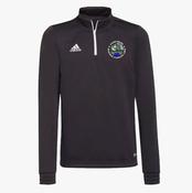St Mary's Rochfortbridge GAA &amp; LGFA Adidas Entrada Half Zip Training Top - Black / White image