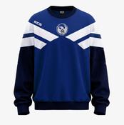 Tullamore Triathlon Club KCS Retro Crew Neck Top - Navy / Royal / White image