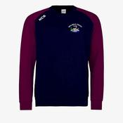 Mullingar Cricket Club KCS Baseball Crew Sweat - Navy / Maroon image