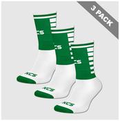St Mary's Rochfortbridge GAA &amp; LGFA Pack of 3 KCS 3D Ankle Socks - White / Green