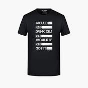 The 2 Johnnies - Would She Drink Oil T-Shirt  - Blk image