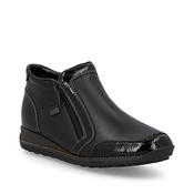 Rieker Ladies Black Leather Waterproof Ankle Boots image