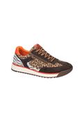Waldlaufer Ladies Brown and Orange Suede Leather Sneakers image