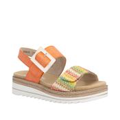 Remonte Ladies Orange Multi-Colour Sandals
