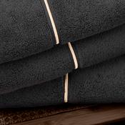 Bianca Black Zero Twist Satin Stitch Towels