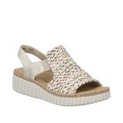 Rieker Women's Beige Wedge Sandals