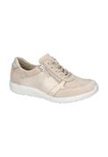 Waldlaufer Ladies Light Gold and Beige Leather Sneakers image