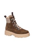 Waldlaufer Ladies Brown and Beige Suede Leather Boots image