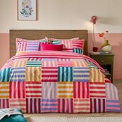 Ana Stripe Reversible Duvet Cover Set Multicolour image