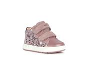 Geox Dark Rose and Prune Leather Baby Girls Booties image