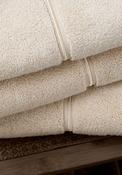 Bianca Natural Zero Twist Satin Stitch Towels