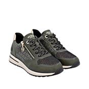 Remonte Ladies Green and Gold Sneakers