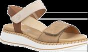 Remonte Ladies Brown and Gold Metallic Leather Sandals