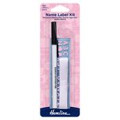 Name Label Kit with Pen, Iron-on Tape and Stencil