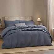 Hebden Relaxed Waffle Duvet Cover Set Denim Blue image