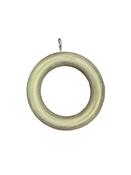 Cream Gold Brushed Wooden 35mm Curtain Rings - Pack of 6
