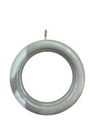 Grey Silver Brushed Wooden 50mm Curtain Rings-Pack of 6