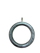 Black Silver Brushed 35mm Curtain Rings-Pack of 6