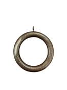 Brown Gold Brushed Wooden 50mm Curtain Rings-Pack of 6