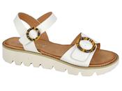 Ladies White Wedge Sandals