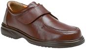 Brown Leather Men's Wide Fitting Shoes From Roamers
