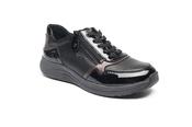 G-Comfort Ladies Waterproof Black Combo Leather Sneakers image