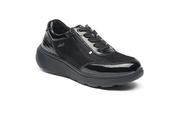 G-Comfort Ladies Black Patent Leather Waterproof Sneakers