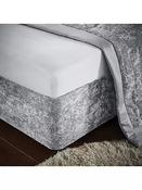 Catherine Lansfield Silver Crushed Velvet Bed Base Wrap