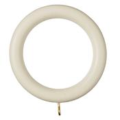 Cream Wooden 35mm Curtain Rings - Pack of 6