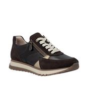 Rieker Ladies Brown and Gold Leather and Suede Sneakers