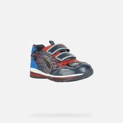 Geox Spiderman Navy, Blue and Red Baby Boys Trainers with Lights image