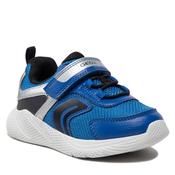 Geox Royal Blue, Black and Silver Baby Boys Trainers image