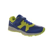 Geox Bernie Lime Green and Royal Blue Trainers image