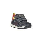 Geox Navy and Red Leather Baby Boys Booties image