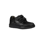 Geox Riddock Children's Black Leather School Shoes