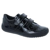 Geox Black Patent Leather Girls School Shoes image
