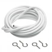2 Mt Net Curtain Wire and 2 Hooks and Eyes
