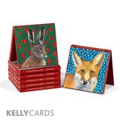 The Fox and The Hare Irish Christmas Wallet of eight cards ~ two designs Supporting ALONE image