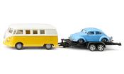 Vw T1 With Trailer And Vw Beetle 1:50 Scale