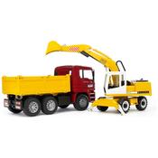 Bruder Toy Man Tga Construction Truck With Liebherr Excavator image