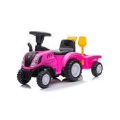 Pink New Holland Tractor Ride On With Trailer image