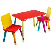 Wooden Crayon Table &amp; Chairs