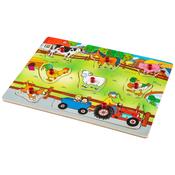 Wooden Puzzle Chunky Farm Shapes image