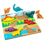Chunky Wooden Dinosaur Shapes Puzzle