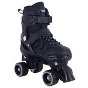 Adjustable Quad Roller Skates Black Uk Size 3 - 5 image